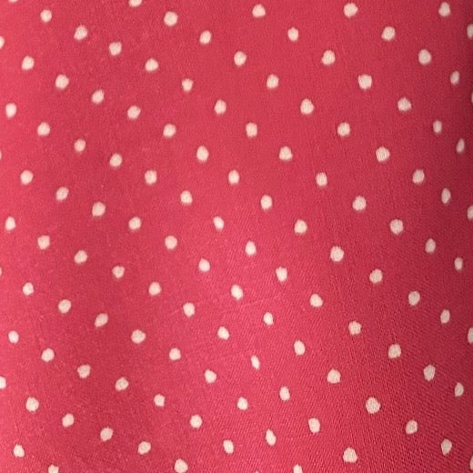 Greta Dress in lipstick pink dot